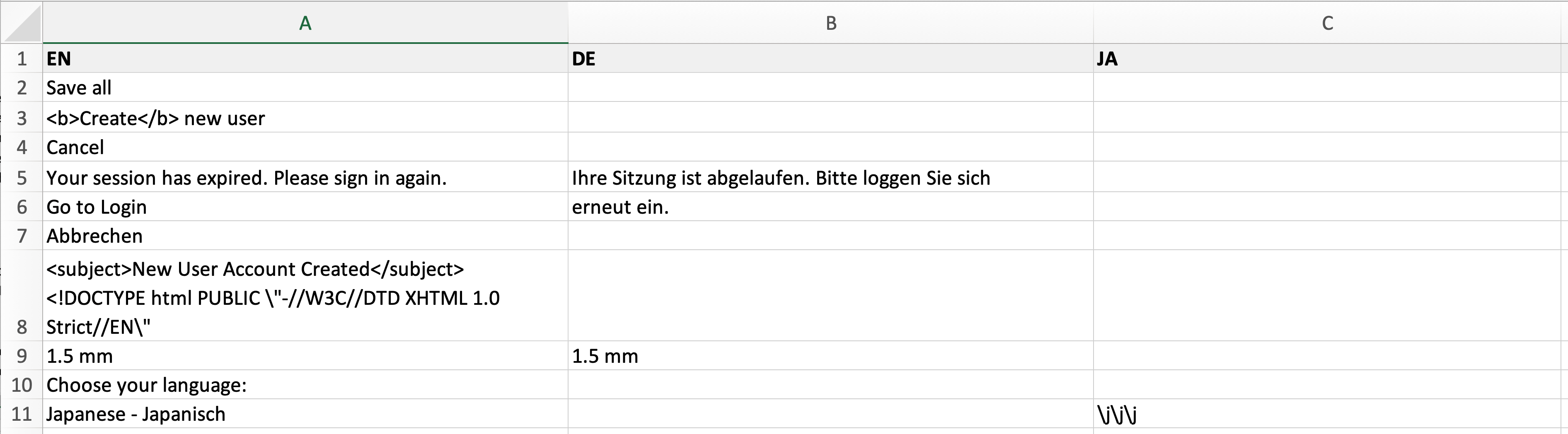 2021-12 Unsaubere Dateien ms-excel bsp 1