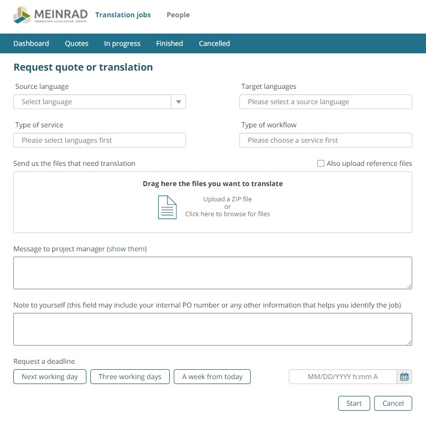 Machine Translation Self-Service Portal TOPPAN Digital Language